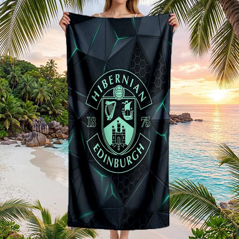 Hibs FC принт Быстросохнущее пляжное полотенце Микрофибра Впитывающее Портативное для путешествий Полотенце для плавания