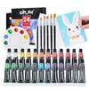 Acrylic Paint Set: 12 or 24 Colors In 12ml or 60ml, Waterproof, Hand-Painting DIY Kit