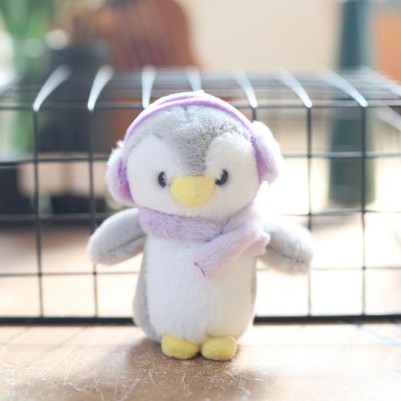 Милые наушники, плюшевая кукла пингвинчик, мягкая тряпичная кукла, брелок-подвеска, девчачьи украшения для сумки, мягкая игрушка, детские подарки