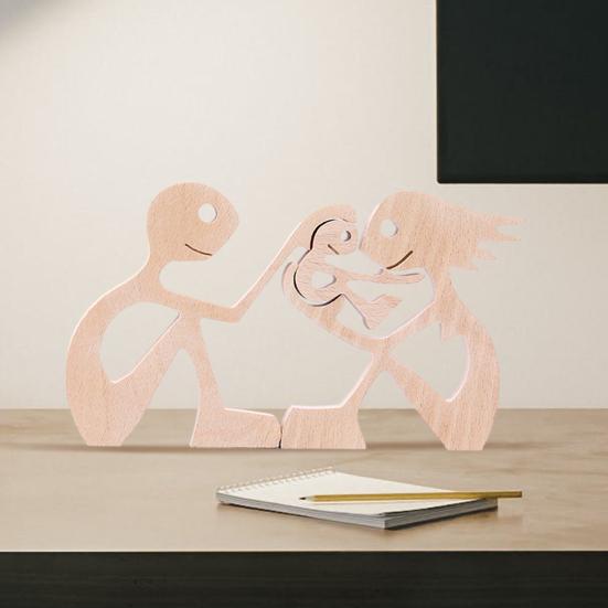 Пазл с именем семьи, милые статуи, любящие домашних животных, семейное единство, сувенир, украшение дома, деревянные головоломки, украшения