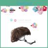 Милый набор аксессуаров-париков для питомцев для собак с коричневым париком боб и разноцветными цветочными заколками