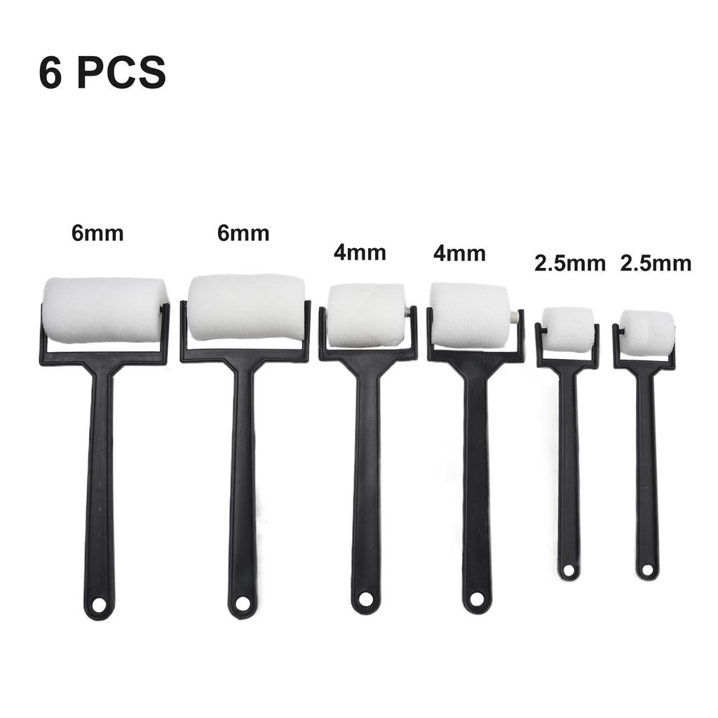 3pcs Sponge Paint Roller Brush /Foam Painting Roller/ Brush Plastic Handle Sponge Brushes Craft Tool Parts For Children/ Draw