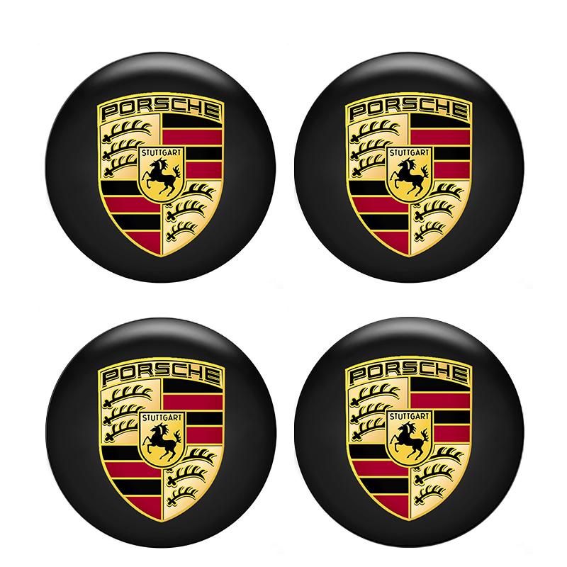 AAX1 4pcs 20mm Car Door Keyhole Lock Protection Sticker Accessories For Porsche Panamera Cayenne 911 718 Macan Carrera-GT 944 Sticker
