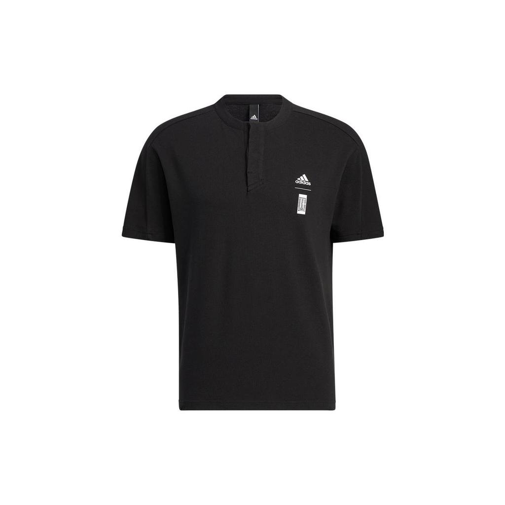 Adidas T Shirts Men's Black Crew Neck Moderate Straight Fit HE5172