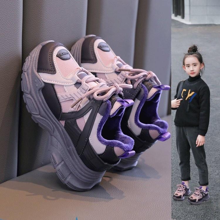 Girls' shoes, children's sneakers, dad shoes, boys' popular styles, new autumn collection, lightweight and breathable, for medium and large-sized