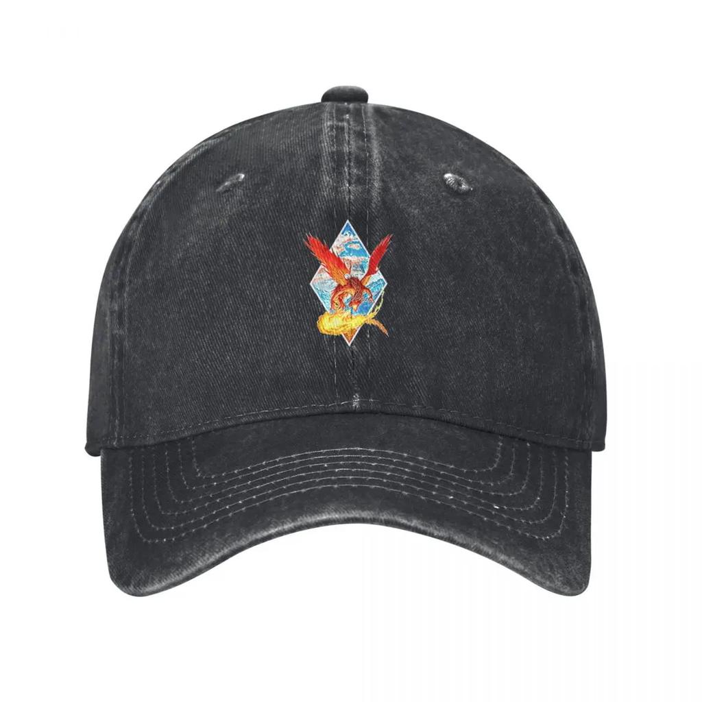 Red Dragon Breathing Fire  White  Fantasy Baseball Cap birthday Golf Wear Trucker Cap Designer Unisex Womens