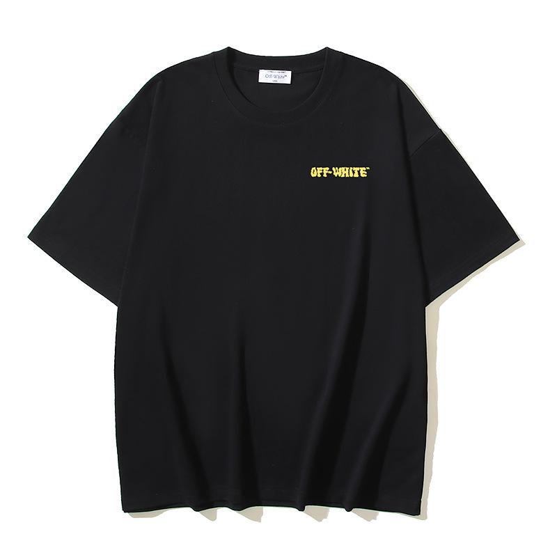 1170 Off-White 2026 Spring/Summer New Letter LOGO Pattern Round Neck Hooded Short Sleeved Men's and Women's T-shirts