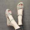 Summer Footwear Thick-soled Sandals Women's Flat-bottomed Wedge Sandals with Soft Soles