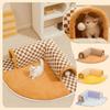 2-In-1 Cat Tunnel Bed For Indoor Cats Tunnel Carpet Cat Play Tunnel With Hanging Toy Ball Removable And Washable