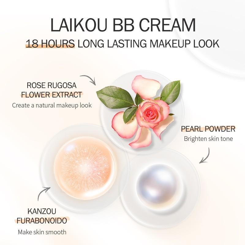 LAIKOU Водостойкий BB-крем, консилер с полным покрытием, стойкий макияж, 30 мл [без жестокости]