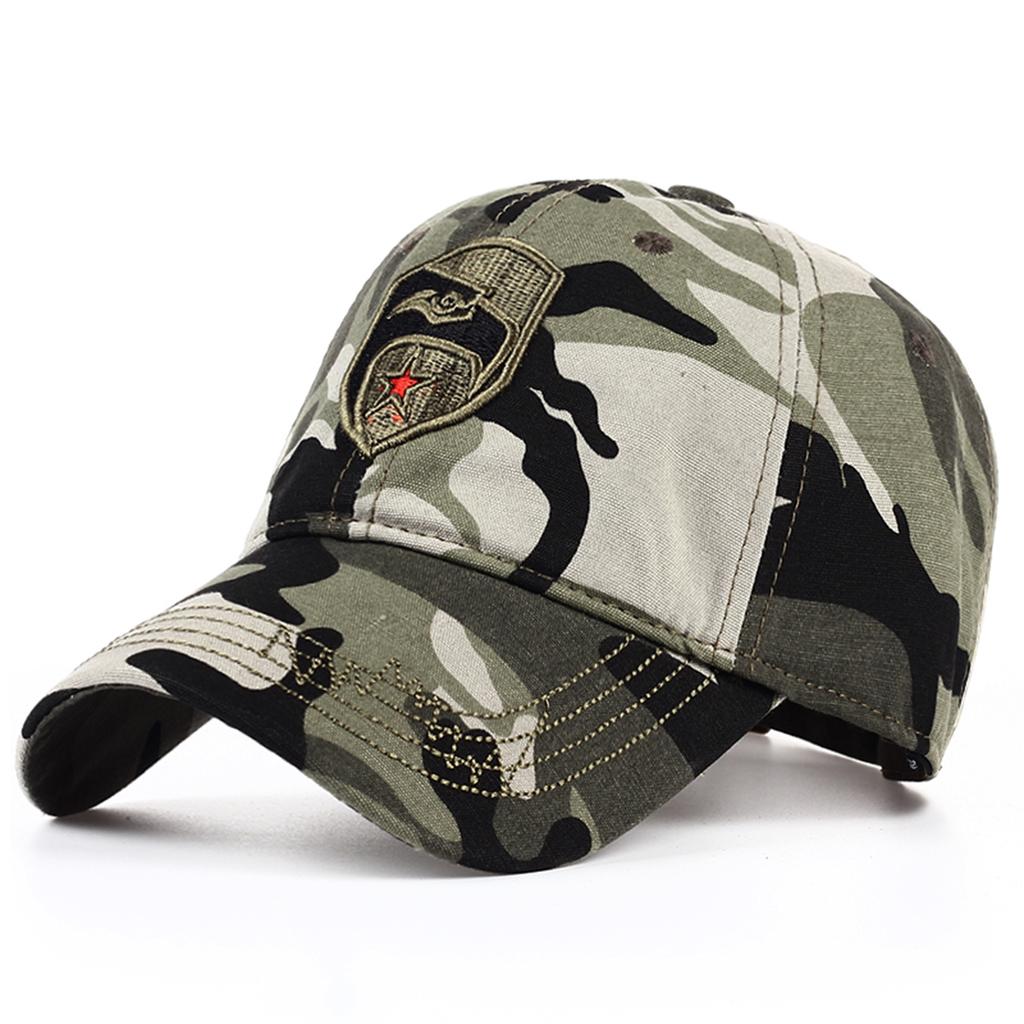 Модная вышитая мужская бейсбольная кепка военная тренировочная солнцезащитная кепка уличный камуфляж армейские кепки гольф-шляпы