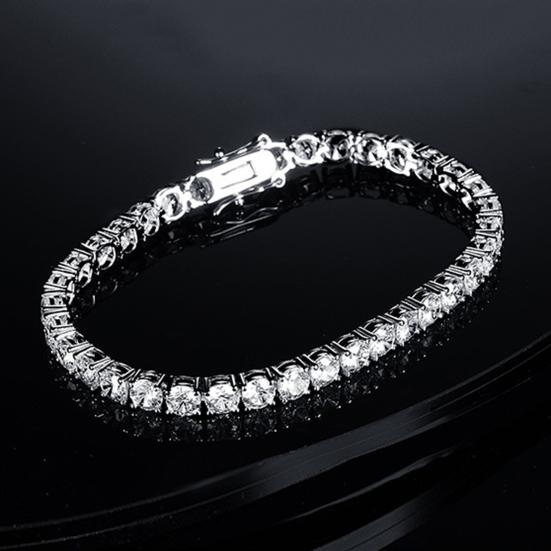 Women Bracelet Cubic Zirconia Simple Design Gift for Anniversary Birthday Christmas Enhance