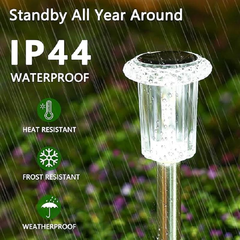 Солнечные уличные фонари, садовые лампы, водонепроницаемые, на солнечных батареях, пейзажные дорожки, уличные для двора, двора, лужайки, патио, декоративные