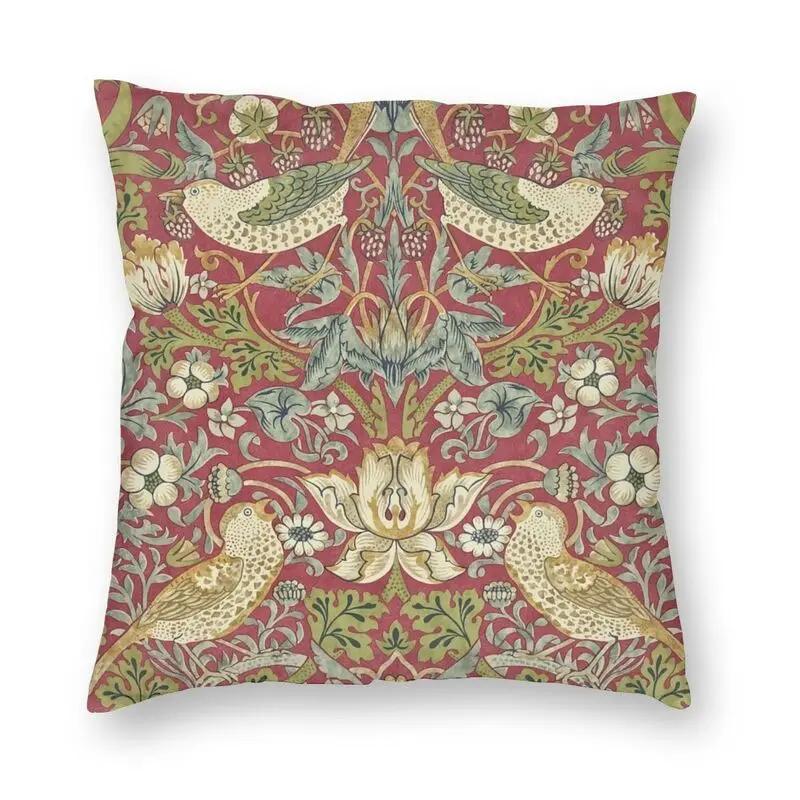 William Morris Vintage Floral Cushion Cover 40x40cm Velvet Modern Pillow Cases for Sofa Pillow Covers Decorative