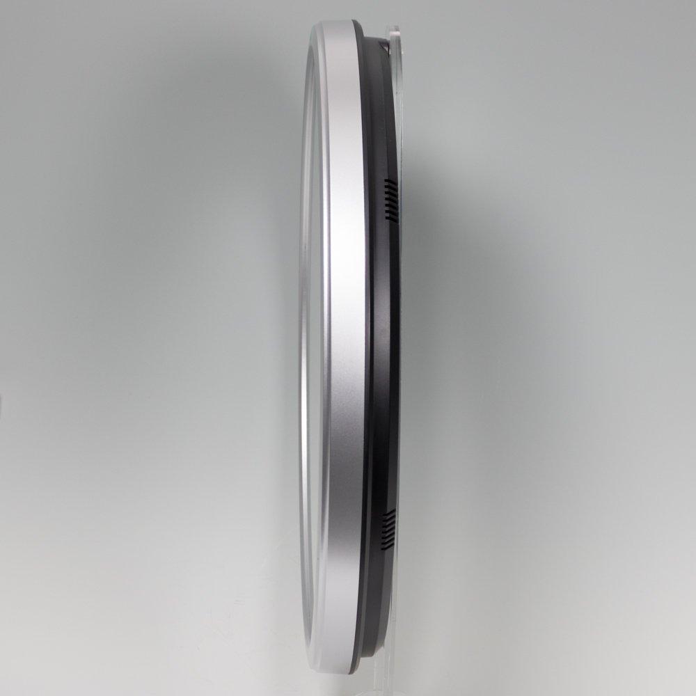 Seiko Часы настенные офисные радио аналоговые большой календарь дисплей температуры и влажности серебристый металлик KX237S