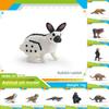 Wildlife Animal Rabbit Armadillo Macaque And Panda Model Collection Pvc Educational Figures For Kids Preschool Learning