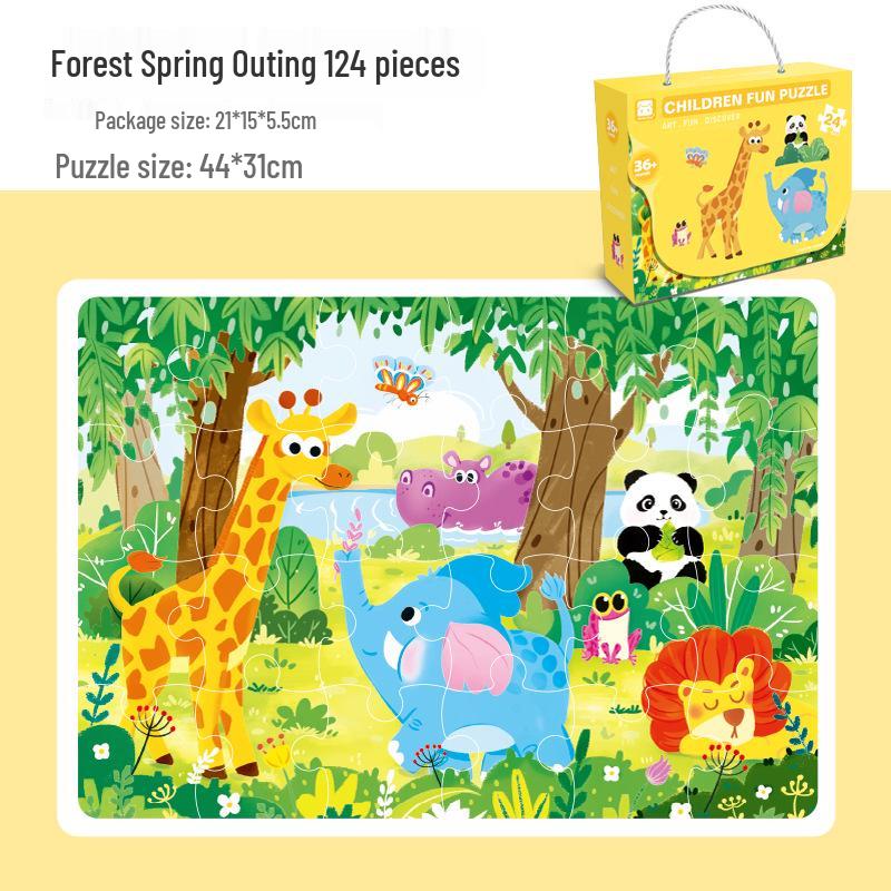 Детская коробка пазлов с крупными деталями для возраста 3-6 лет: Идеально для детского сада, праздничных подарков и раннего обучения