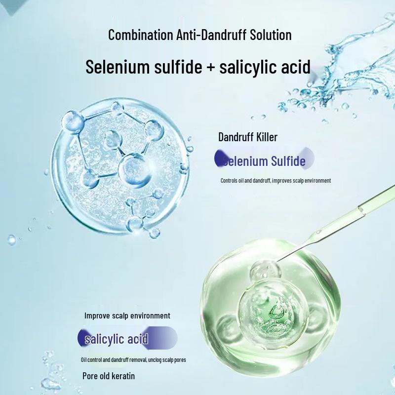 Selenium Sulfide Anti-Dandruff Shampoo - Refreshing, Itch-Free, Oil Control & Nourishing Formula for Smooth Hair