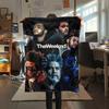1 шт. Фланелевое одеяло с принтом The Weeknd, Высокое качество, Удобное для всех сезонов, Декор для дома, Тепло и уют, Идеально для рождественских подарков