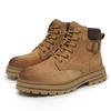 Модные мужские ботинки из натуральной кожи Ретро и высококачественные стили Офис и Бизнес Уличная мода Обувь на толстой подошве Новые