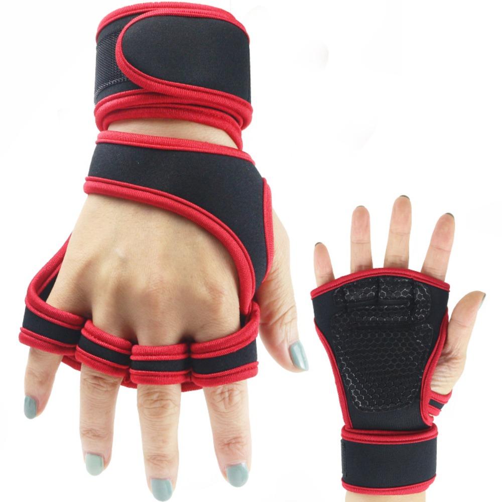 1 пара противоударных тренировочных напульсников, нескользящие перчатки для упражнений и велоспорта для мужчин и женщин