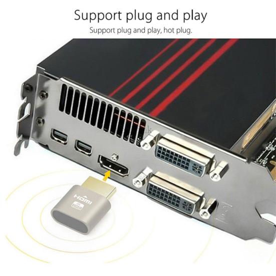 4K 3840x2160 60 Гц Виртуальный эмулятор дисплея, совместимый с HDMI, штекер, безголовый Ghost, заглушка EDID
