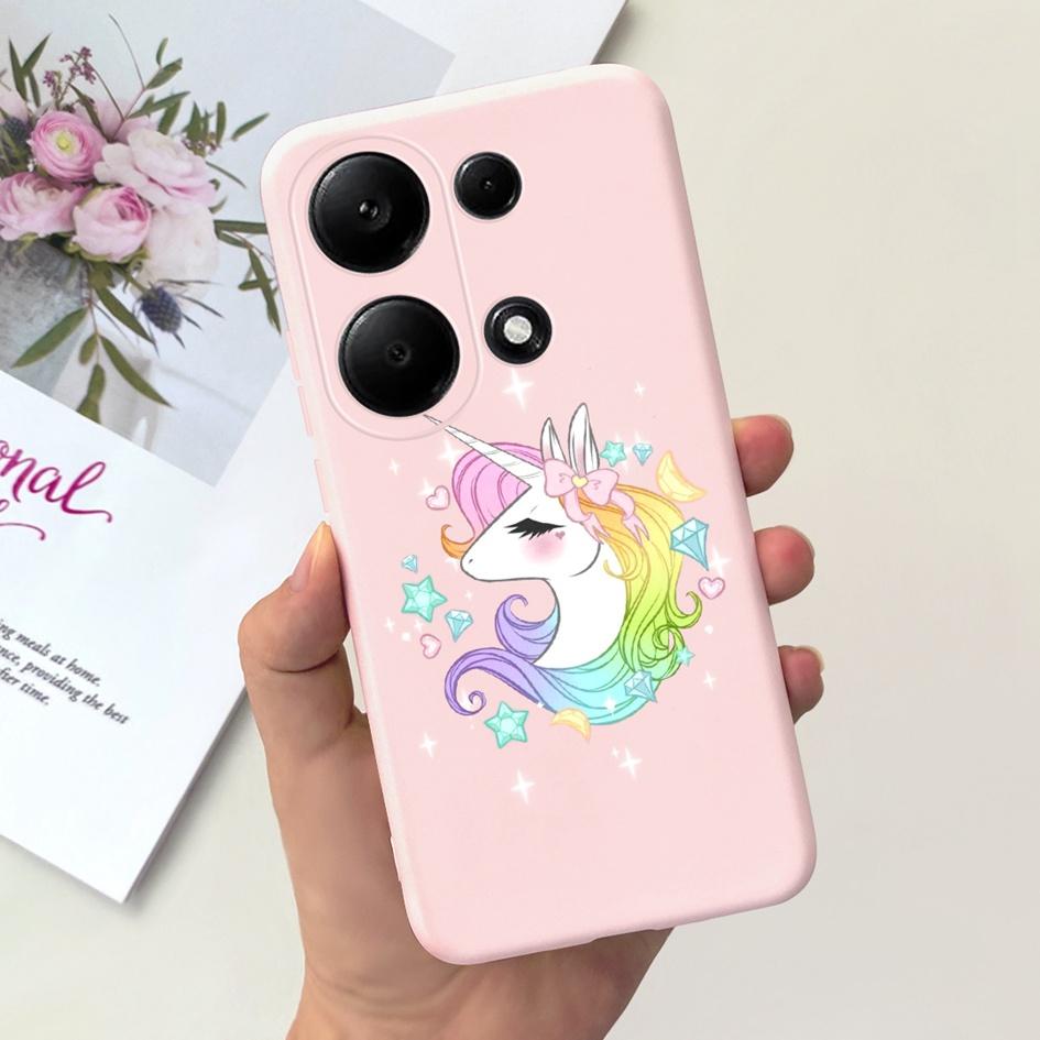 Чехол для Xiaomi Redmi Note 13 Pro 4G 2024 Милое Сердечко Кактус Мягкий Матовый ТПУ Чехол для Xiaomi Poco M6 Pro 4G Note13 Pro Чехол