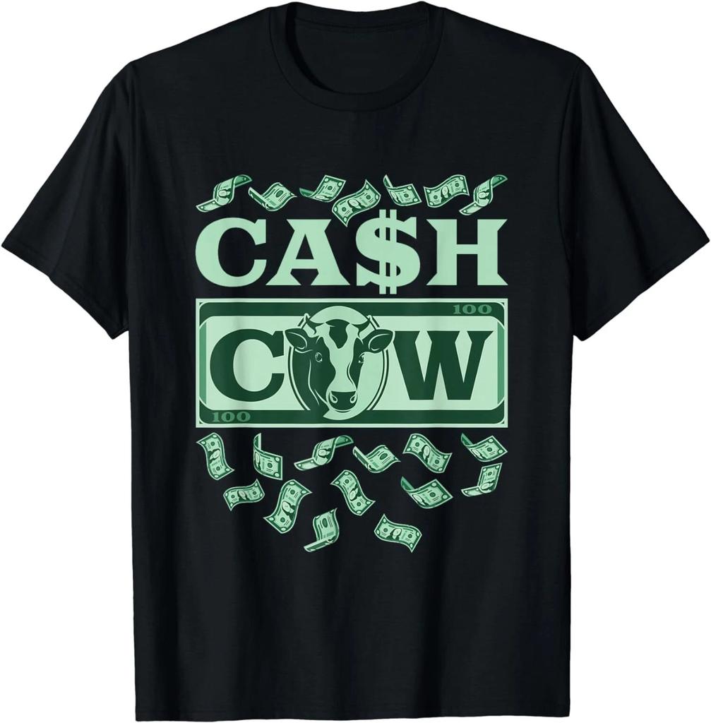 Min NEW LIMITED Funny Cash Cow Dollar Bill Farm Farmer Heifer T-Shirt
