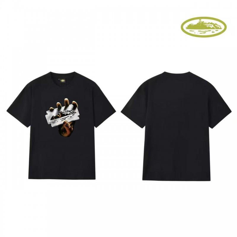 CORT Alcatraz Basic Short Sleeve T-Shirt Phantom Letter Print Couple Streetwear Teens