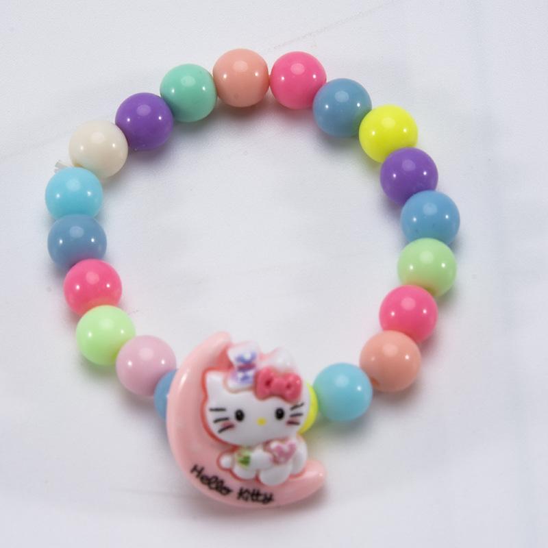 Trendy Cartoon Beaded Bracelet Lovely Princess Style Handmade Wristband Gift for Girls