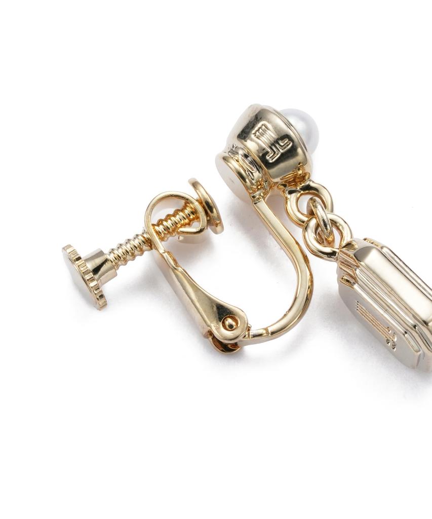 En Black Square Earrings LAME1045 D2 [Lanvin Bleu]