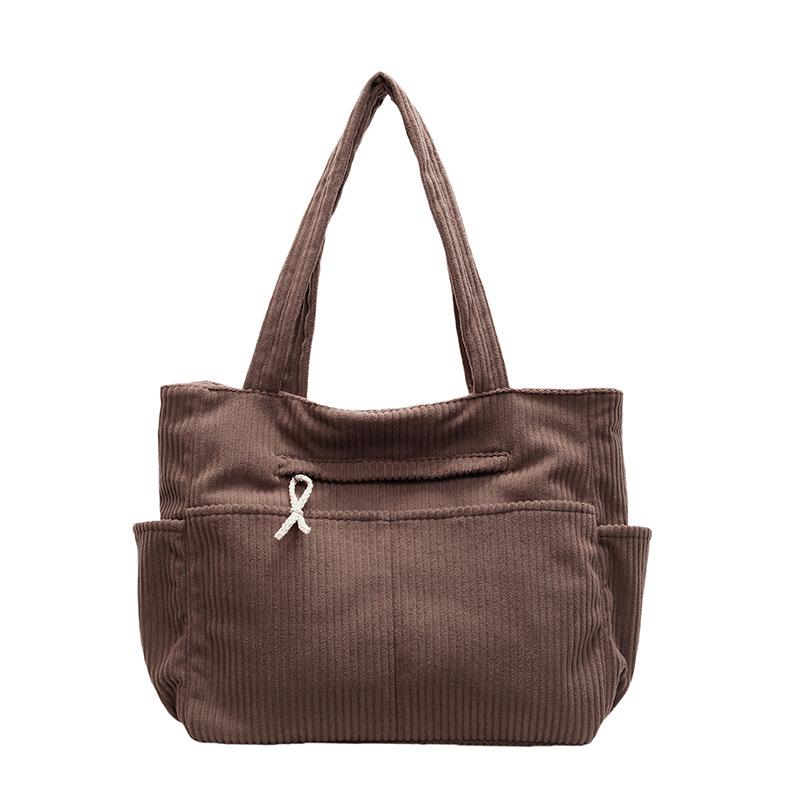 Сумка через плечо женская большая вместительная вельветовая сумка однотонная сумка-тоут сумка для поездок на работу