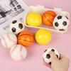 6Pcs Mini Sports Stress Ball Anxiety Relief Small Foam Football Baseball Basketball Tennis Soccer Kids Elastic Ball Fidget Sensory Toy