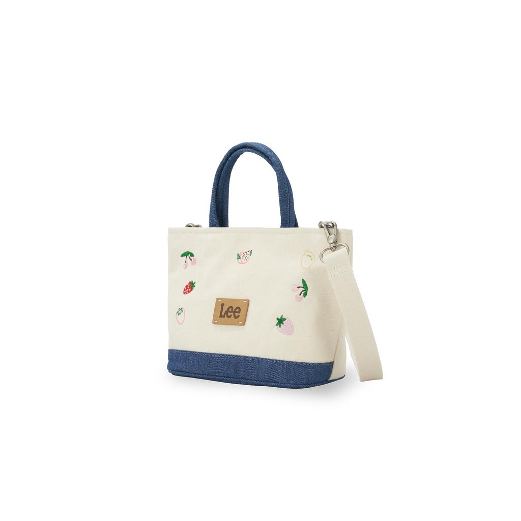New Lee PU Tote Bag, Shopping Bag, Handbag Women's Beige & Blue LE250205M-539