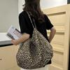 Leopard Print Shoulder Bag Large Capacity Canvas Tote Bag Fashion Oblique Span Handbag Versatile Women's Bag