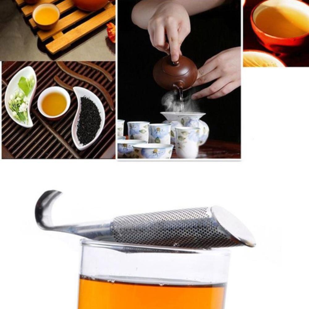 3 шт. ситечко для чая, заварочная трубка из нержавеющей стали, дизайн сенсорного держателя, инструмент, чайная ложка, фильтр для заварки, многоразовые ситечки для чая