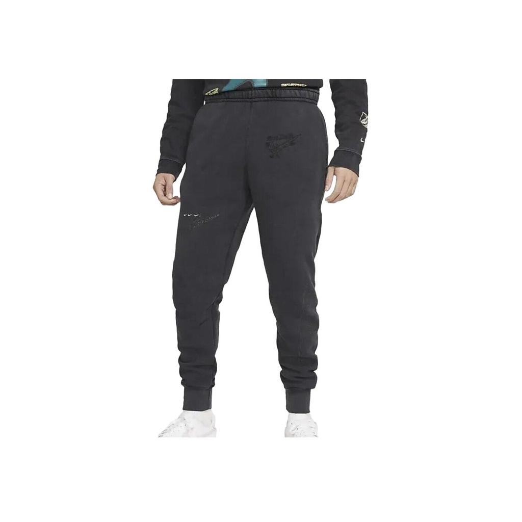 Nike Fitted Solid Color Letter Print Joggers Men Bottoms Black DC2727-010