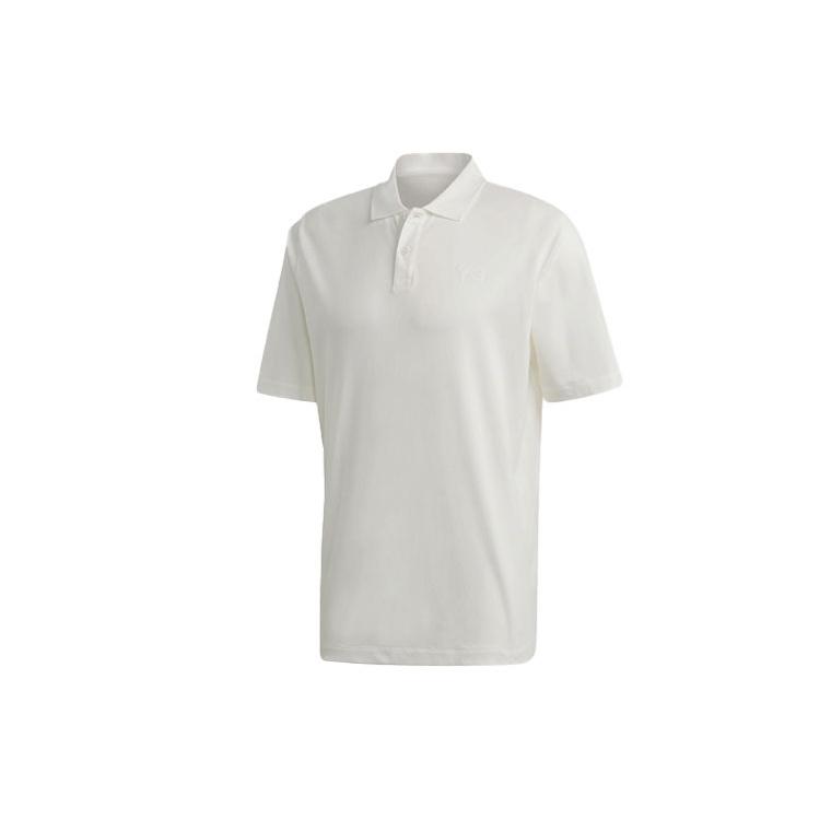 adidas Men's Y-3 Solid Color Logo Polo Shirt White FN3356