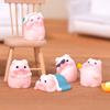 Миниатюры Животное Мультяшная Свинка Автомобильные Украшения Мультяшная Розовая Свинья Полимерные Украшения Домашнее Украшение