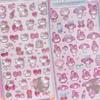 Кавайные Sanrio Hello Kitty DIY 3D Рельефные Декоративные Наклейки Милые Мультяшные Kuromi Cinnamoroll Чехол для Телефона Креативное Украшение Подарки