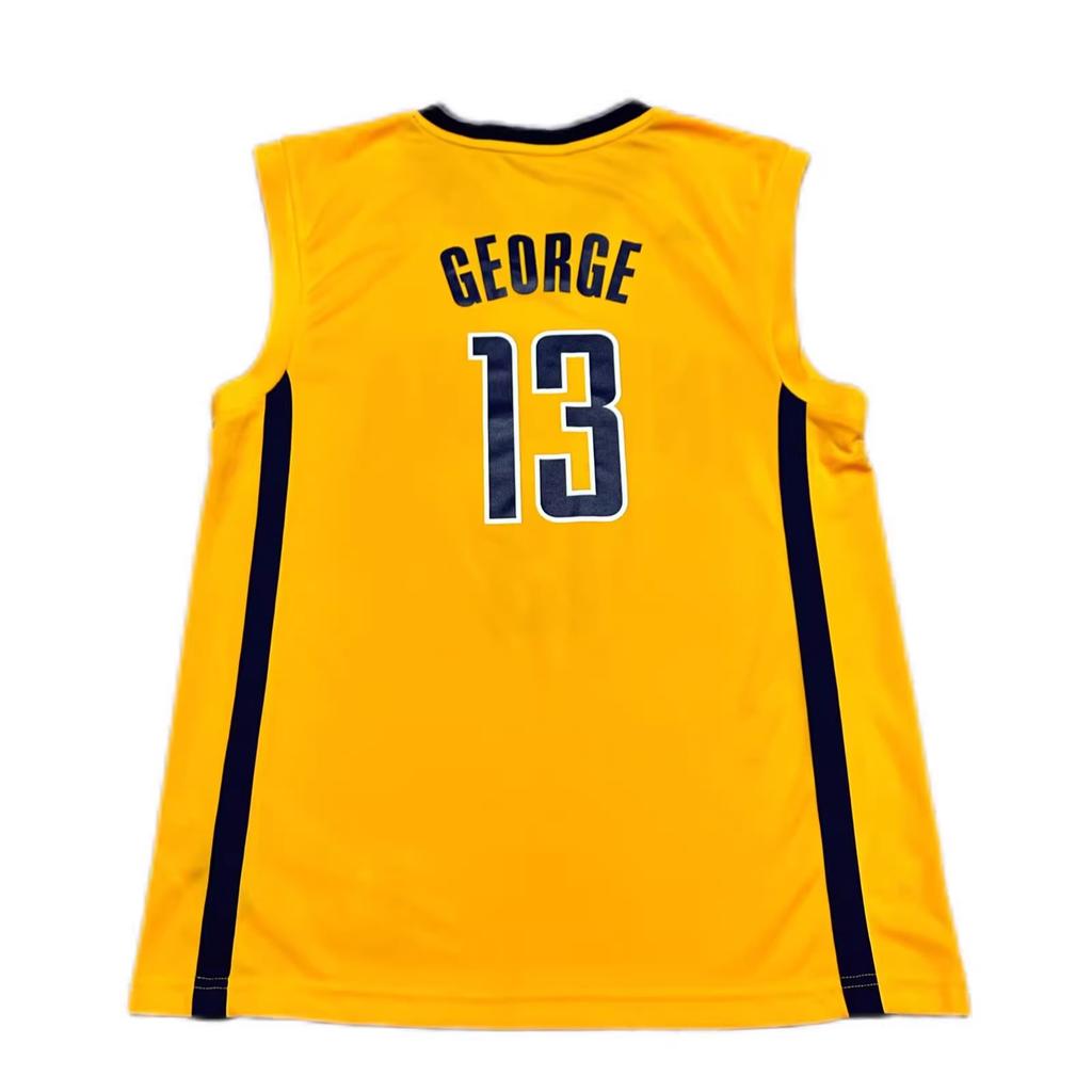 Adidas X Коллаборация НБА Пэйсерс Джордж Модная Удобная Мягкая Приятная к коже Баскетбольная майка Унисекс майки Желтый 7818A-3A6-ANR2511