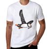 Puffin Over Skomer Tshirt Abstract Pattern Print Top