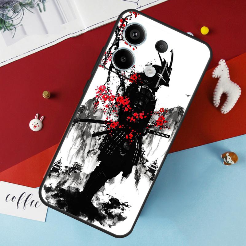 Японский Самурай Воин Чехол Для Xiaomi Redmi Note 14 12 11 10 13 Pro 15 Pro Plus Redmi 15 14C 10C 12C 13C 15C Обложка