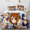 K-ON Мультфильм Милые Лолита Каваи Девушки Комплект Постельного Белья С Наволочкой Пододеяльник Мягкий Размер Queen King Постельное Белье Дом