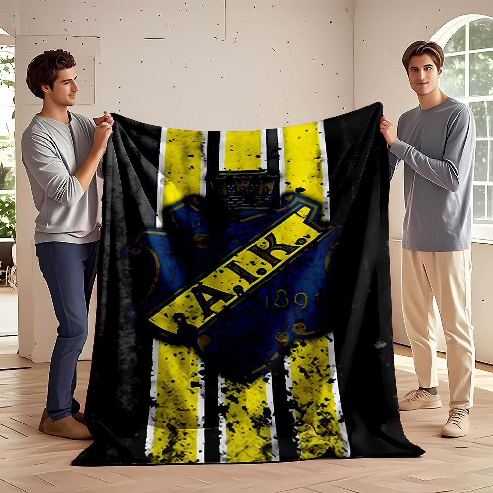 AIK Soccer Club Emblem Blanket print blanket soft and cozy perfect for the living room bed sofa or a nap,gift