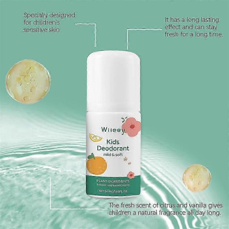 1-3X Natural Deodorant For Kids & Teens Kids Whole Body 50ml Deodorant