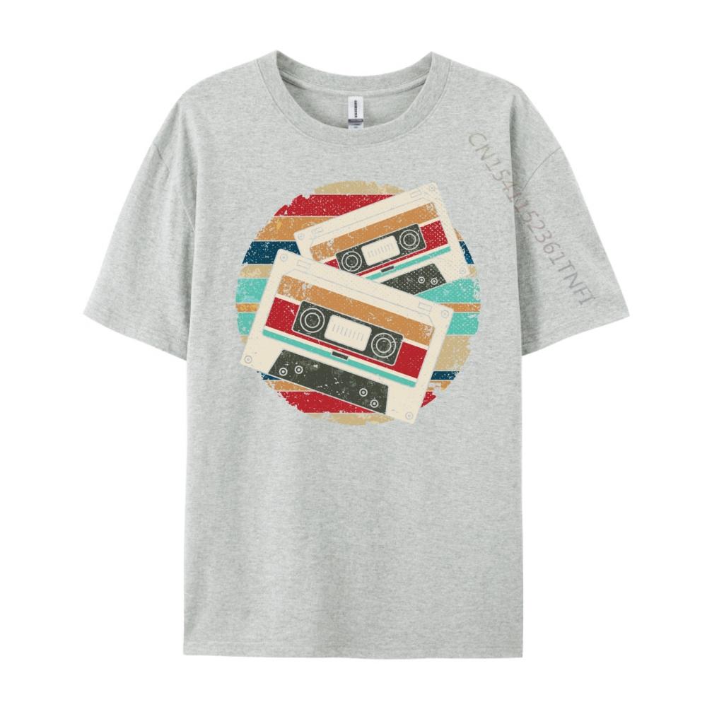 Retro 1980s 80s Music Lover Mixtape Cassette Mens Designer T Shirt Unisex Clothes T Shirt Vegan