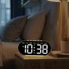 Светодиодный будильник с большим экраном, легко читаемым дисплеем температуры, регулировкой яркости, 12/24-часовым форматом, настольные часы для спальни
