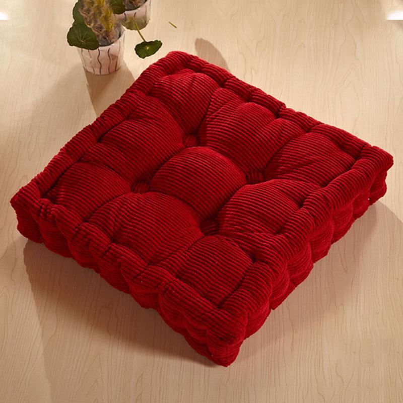 Утолщенная эластичная подушка для стула, однотонная подушка для сиденья, квадратная напольная подушка для стула для домашнего офиса