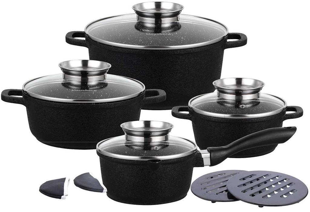 Klausberg Kb-7360 12-Piece Granite Cookware Set